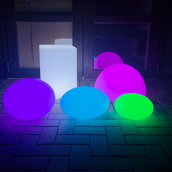 LED Cube Chair, Dimmable RGB Cubes with Remote Control,20 Inch