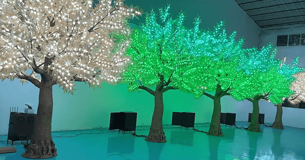 13.5ft Color-Changing LED Trees with DMX-512 Controller