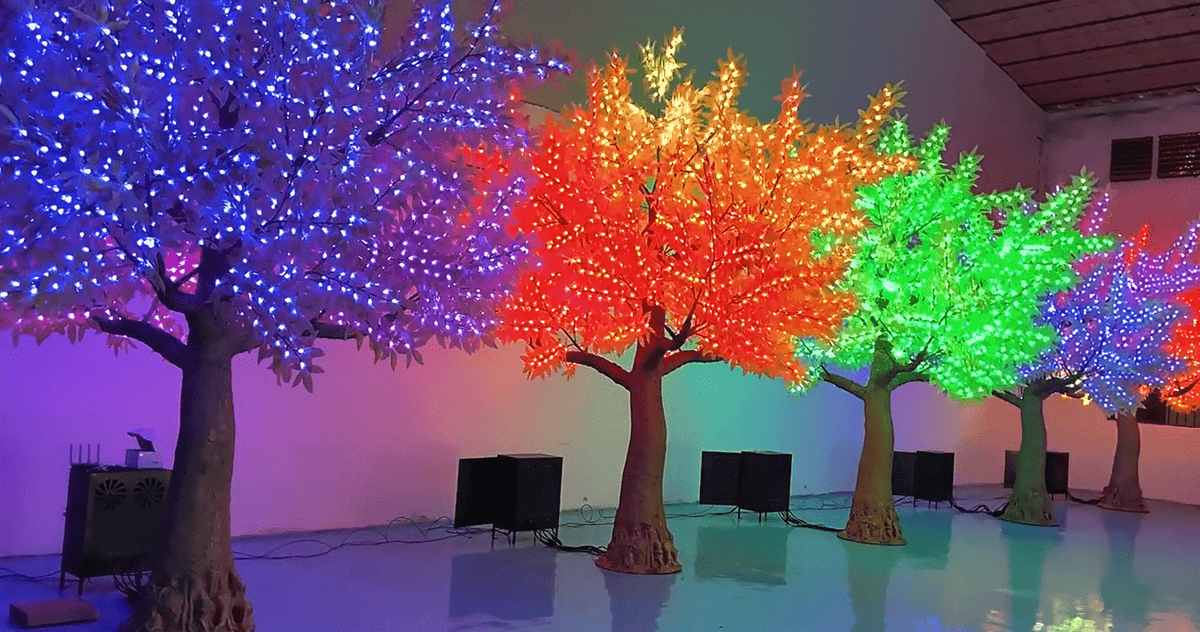 13.5ft Color-Changing Large LED Tree - Buy online