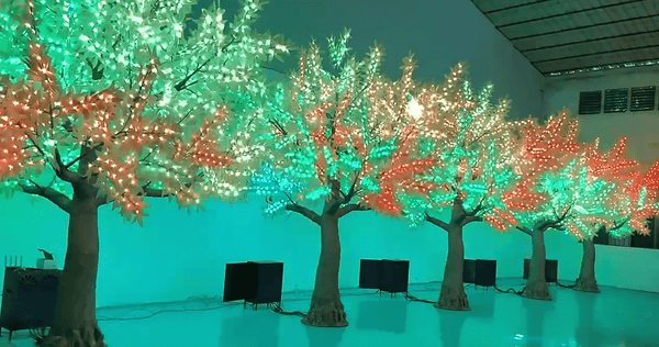 13.5ft Color-Changing LED Trees with DMX-512 Controller