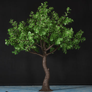 Lighted Aspen Tree Green Leaves 9ft High