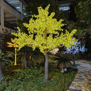 Green maple led tree with warm white glow color