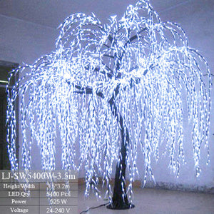 LED Weeping Tree 11.5ft/3.5m 5400LEDs rainproof outdoor