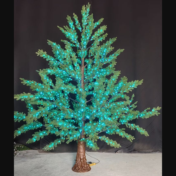 Elite RealWood LED Christmas Tree 10ft. 1300LEDs | Realistic Trunk, RGB Lights, Free Shipping