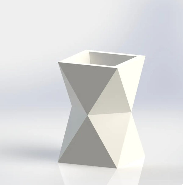 LED Hourglass Planter 27.5in | Illuminated Outdoor Vase | 7.4 Gallons