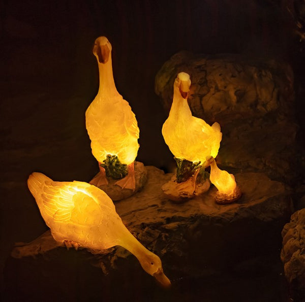 Solar Lighted Goose Family Set (5 Pieces)