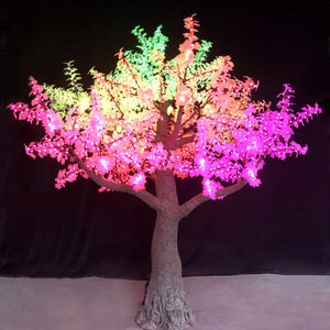 Artificial multicolored LED tree