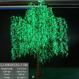 LED weeping willow tree 11.5ft/3.5m rainproof outdoor
