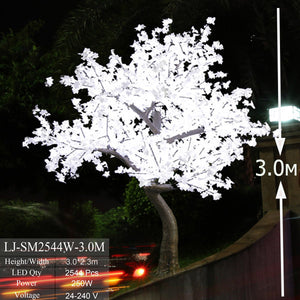 Outdoor LED maple lighted tree 9.8ft/3.0m 2544leds 