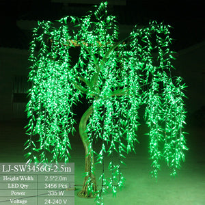 LED Weeping Willow Tree 8.2ft/2.5m 3456LEDs rainproof
