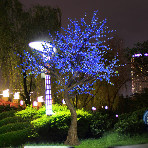 Blue Outdoor Cherry blossom led light tree 9.2ft\ 2.8m