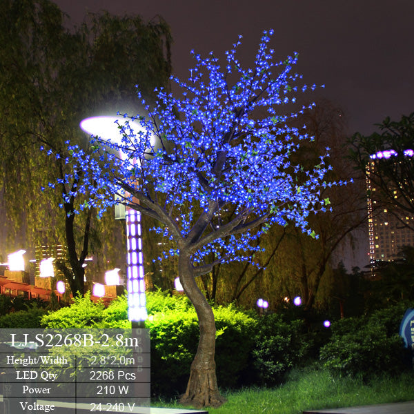 Blue Outdoor Cherry blossom led light tree 10ft\ 3.0m 2268leds Media 1 of 2