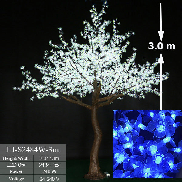 White LED outdoor lighted cherry blossom tree 9.5ft/2.8м 2484leds