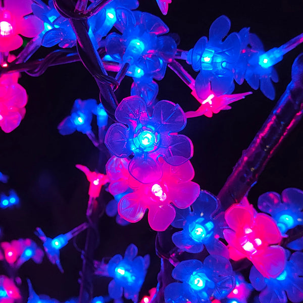 Lighted Pink Cherry Blossom Tree 6.5ft 1728 LEDs Indoor/Outdoor