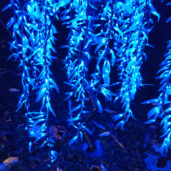 Yellow LED weeping willow tree 6.0ft/1.8m rainproof outdoor lighting