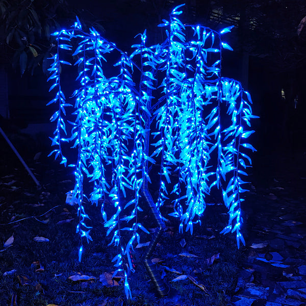 Yellow LED weeping willow tree 6.0ft/1.8m rainproof outdoor lighting