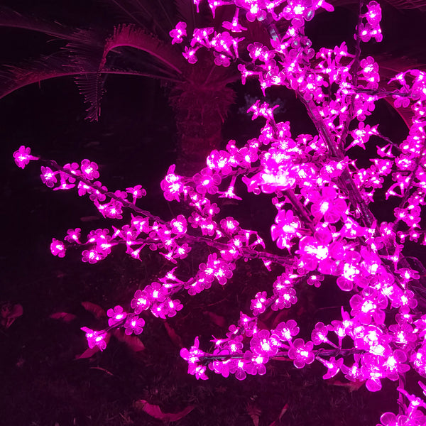 Lighted Pink Cherry Blossom Tree 6.5ft 1728 LEDs Indoor/Outdoor