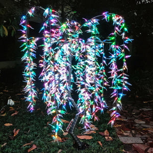 Color changing led weeping willow tree light rainproof