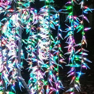 Color changing led artificial weeping willow tree light