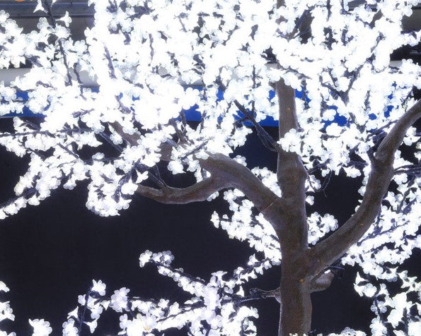 White LED outdoor lighted cherry blossom tree 13ft/4.0м 5940leds