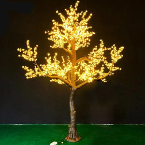 Warm White LED outdoor lighted cherry blossom