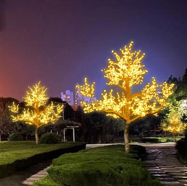 Warm White LED outdoor lighted cherry blossom tree 13ft/3.8м 2970leds