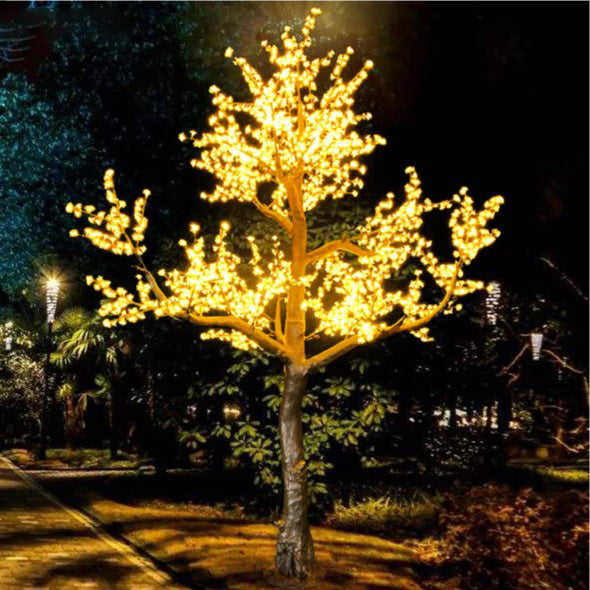 Red LED Outdoor Lighted Cherry Blossom Tree 13ft/3.8м 2970leds