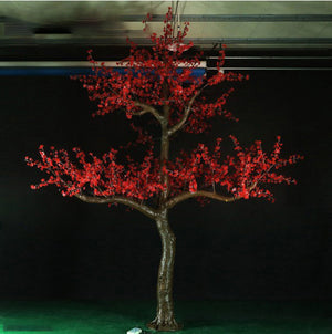 Red LED Outdoor Lighted Cherry Tree 13ft/3.8м 2970leds