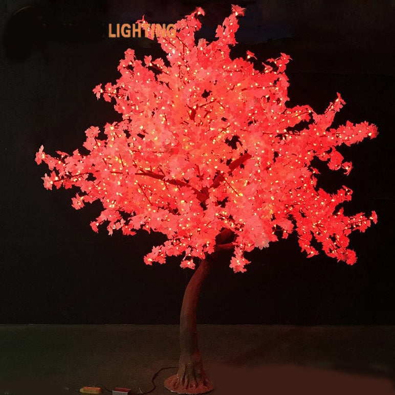 Outdoor LED Artificial Maple Tree Light Color changing 9.8ft