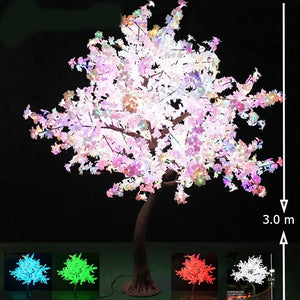 Outdoor LED Artificial Maple leaf Tree Light Color changing