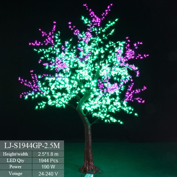 Outdoor Artificial trees with lights 8.2ft/2.5m. Green – magic of leds