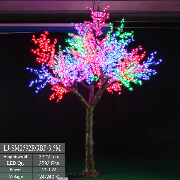 Color-Changing 12.5ft RGB LED Cherry Blossom Tree for Outdoor