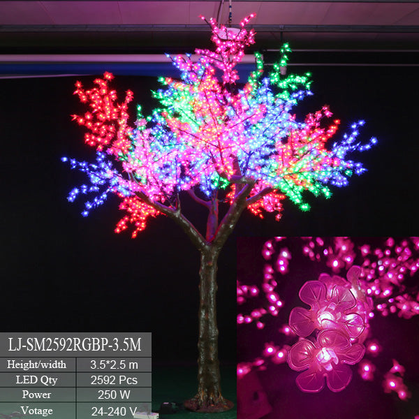Outdoor LED Cherry Blossom Tree Color changing led RGB Tree 12.5ft\3.5m