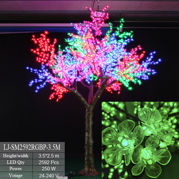 Color-Changing 12.5ft RGB LED Cherry Blossom Tree for Outdoor