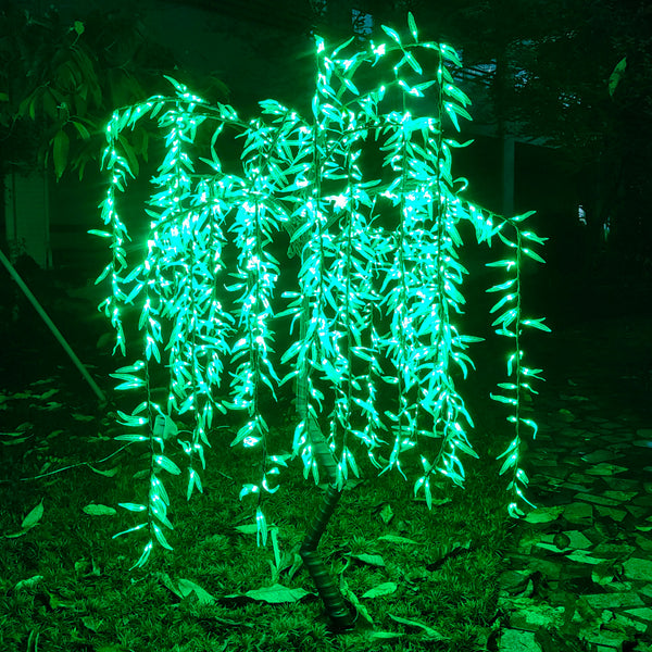 Yellow LED weeping willow tree 6.0ft/1.8m rainproof outdoor lighting