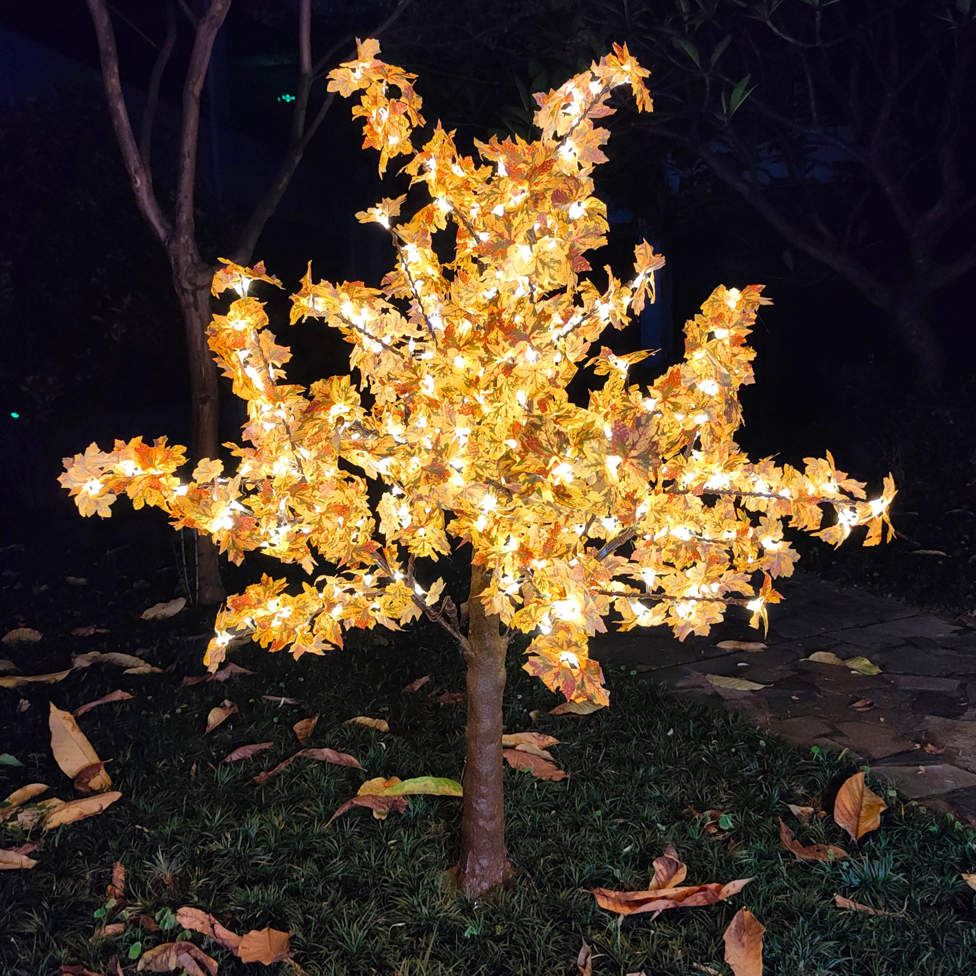 LED artificial maple tree with lights outdoor indoor 5.0ft
