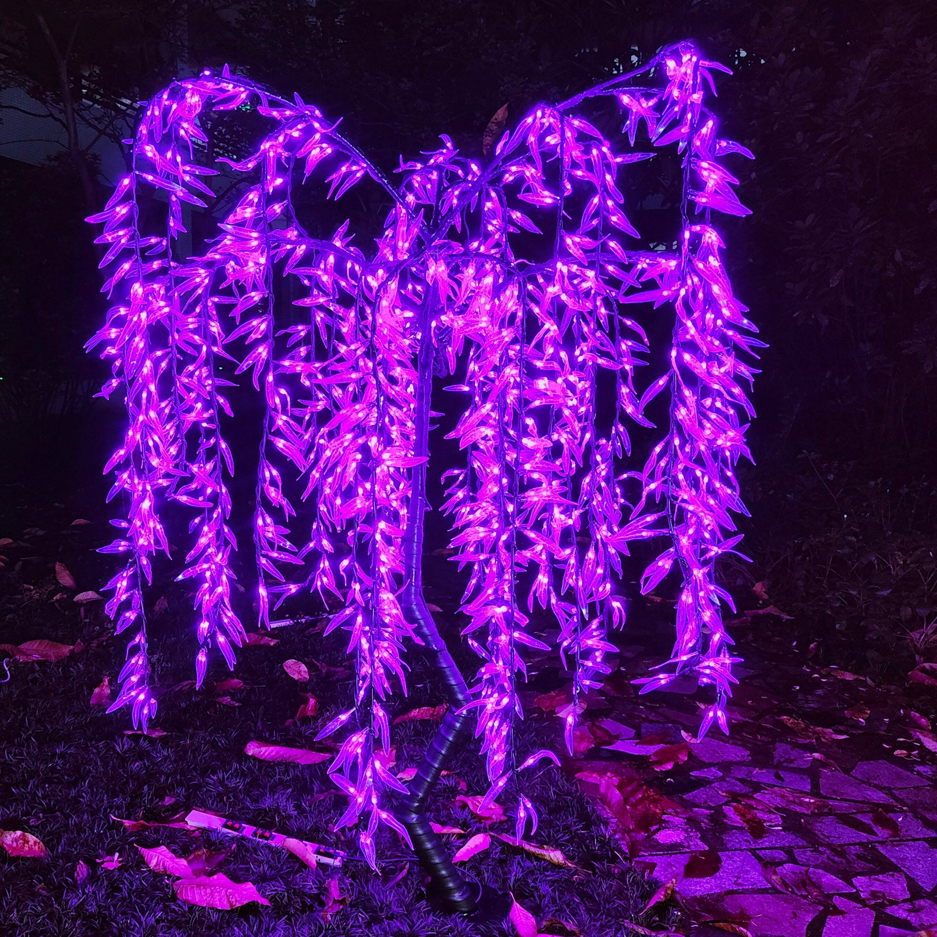 Led weeping willow tree top