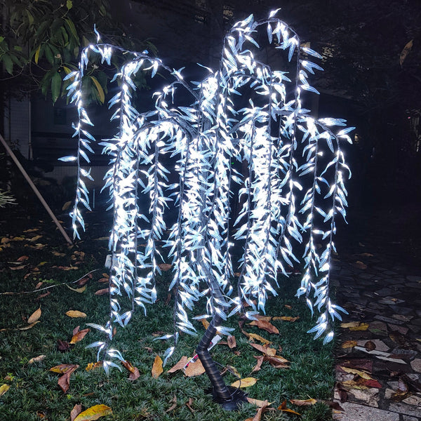 Warm White LED weeping willow tree 6.0ft/1.8m rainproof outdoor