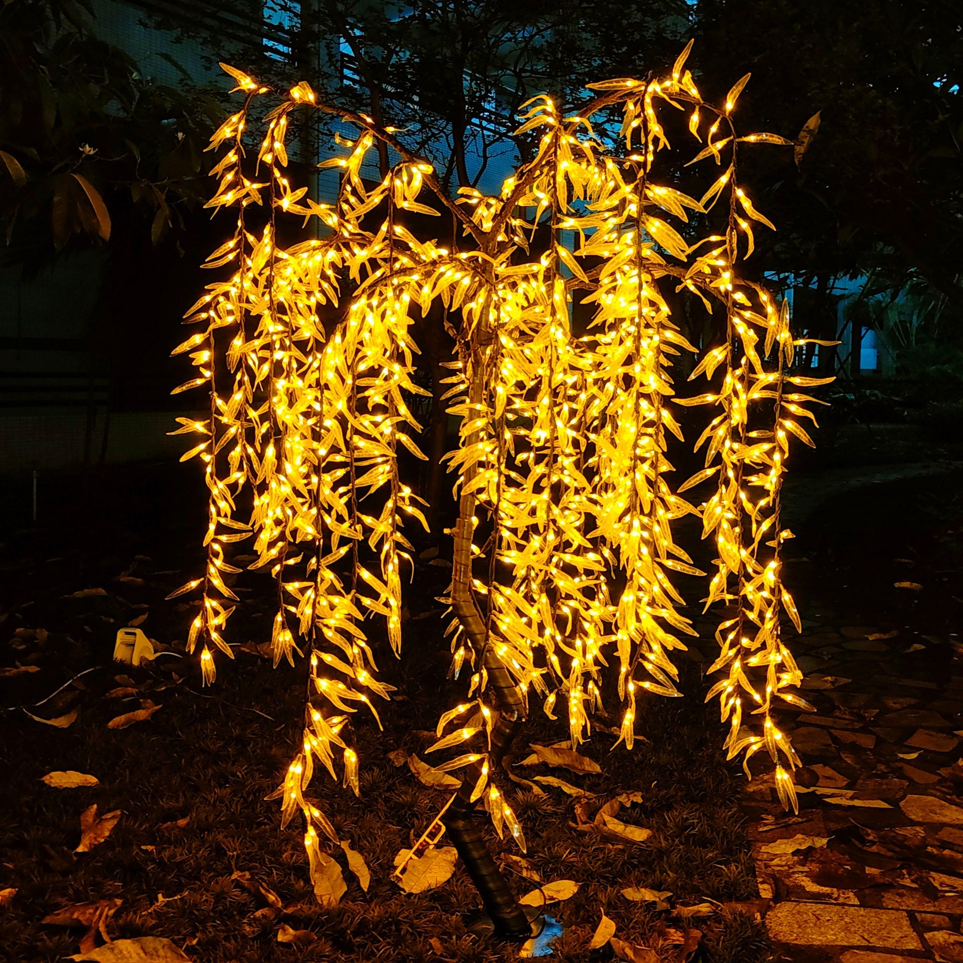 Blue LED weeping willow tree 6.0ft 1.8m rainproof lighting