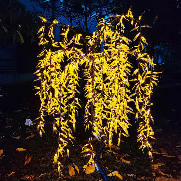Warm White LED weeping willow tree 6.0ft/1.8m rainproof outdoor