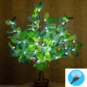 Led tree orange table flower lamp interior decorative lights