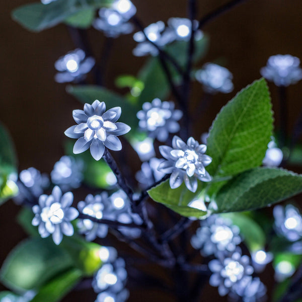 LED Tree flower lamp Christmas tree White Lotos+ Green Leaves