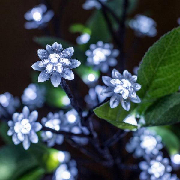 LED Tree flower lamp Christmas tree White Lotos+ Green Leaves