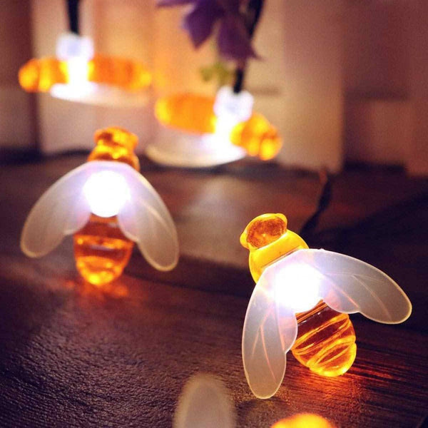 Honey Bees. Holidey Led string lights. new year Party decor. Fairy ligts Bee fairy lights