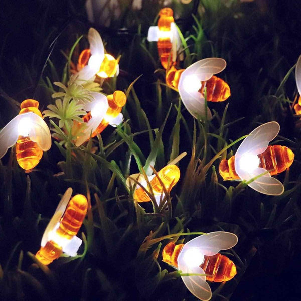 Honey Bees. Holidey Led string lights. new year Party decor. Fairy ligts Bee fairy lights
