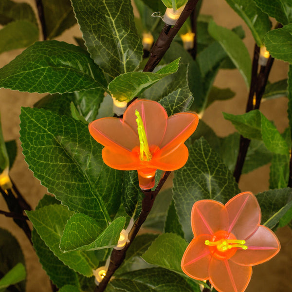 Led branches Table Flower Lamp Green Leaf+ pink peach blossom