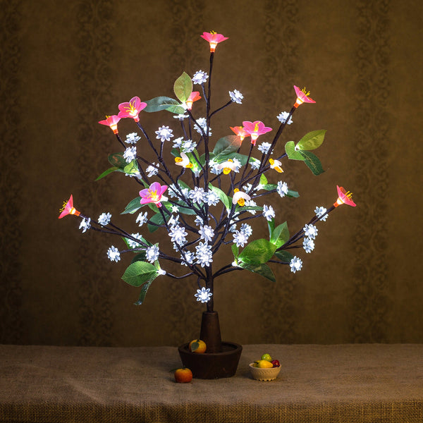 LED Lighting Tree Flower lamp Pink+ White Flowers+