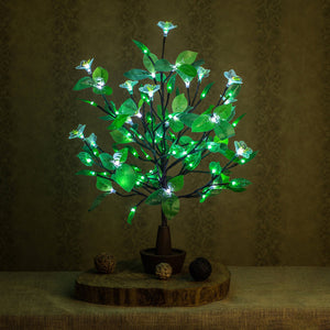 LED Tree Flower lamp White Flower and Green 