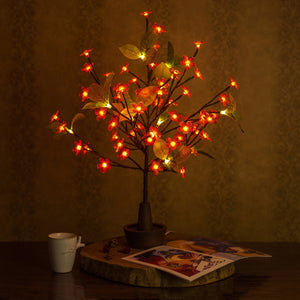 LED Tree Cherry Blossom Sakura Red Flower Decorative Lights