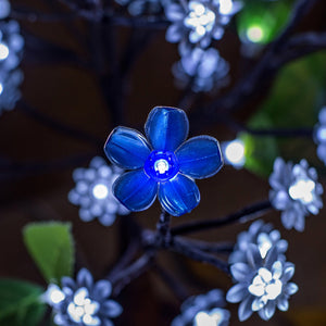 Exclusively Aesthetic LED Fairy Tree Lamp Blue Flowers Mood for Home